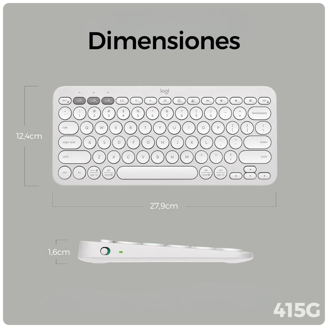 Logitech Teclado Bluetooth Plebbe Keys 2 K380s