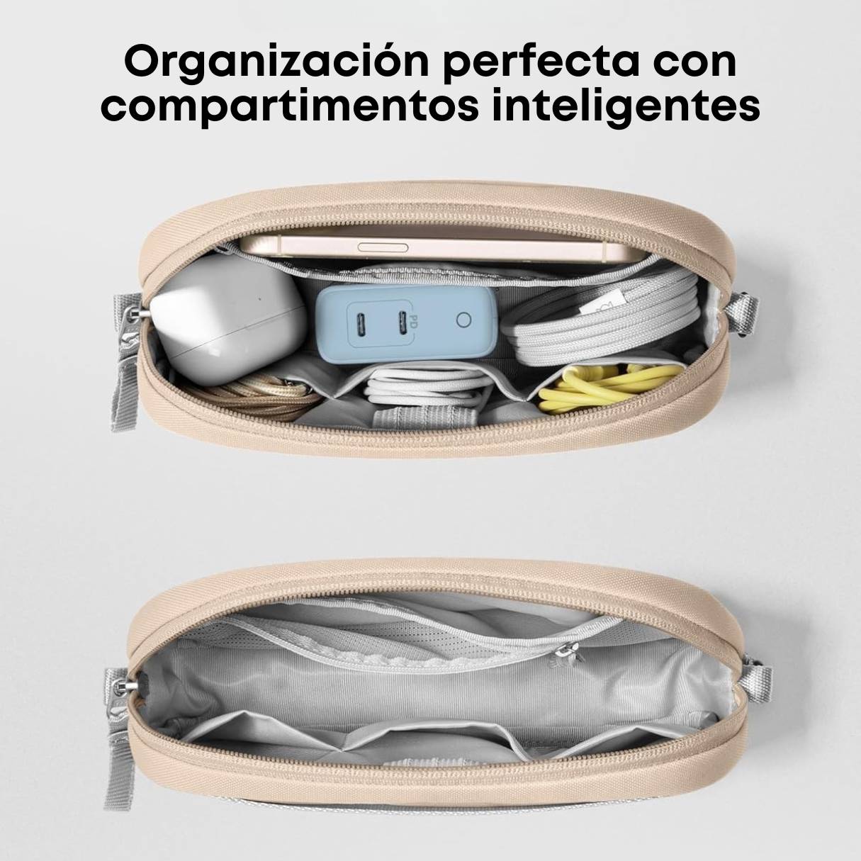 Tomtoc organizador de accesorios de viaje para cargadores y cables, para teléfono, Airpods, unidad USB y artículos diarios
