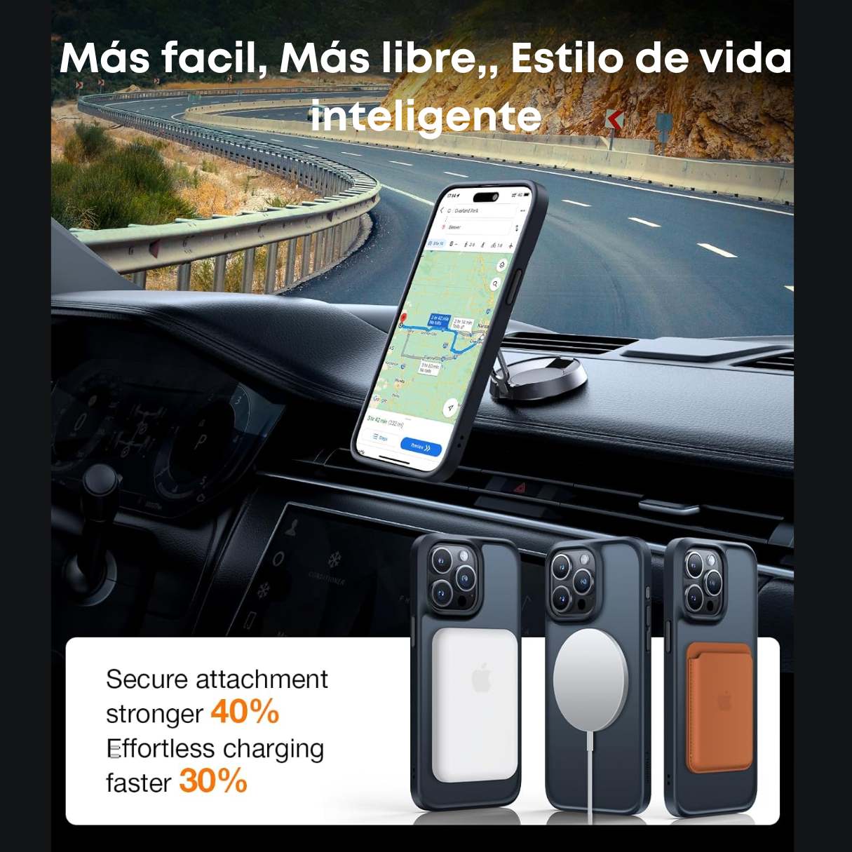 Torras Funda MagSafe para iPhone 15 Pro Max a prueba de golpes contra caídas de grado militar, translúcida delgada