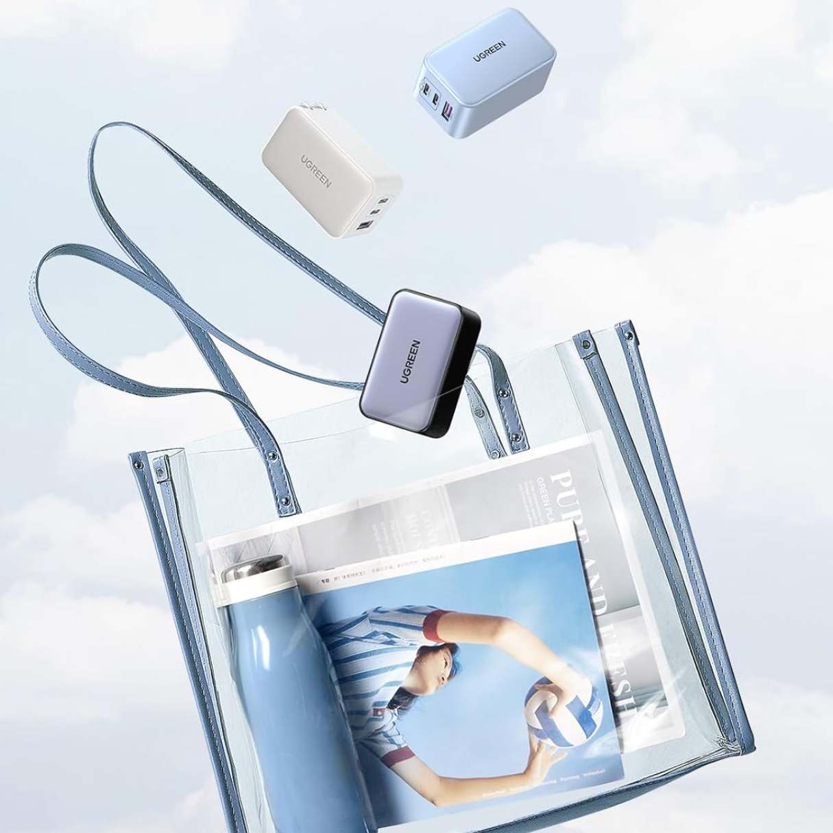 Ugreen Cargador 65W, Nexode 3 puertos para Macbook/iPhone/iPad, Galaxy S24