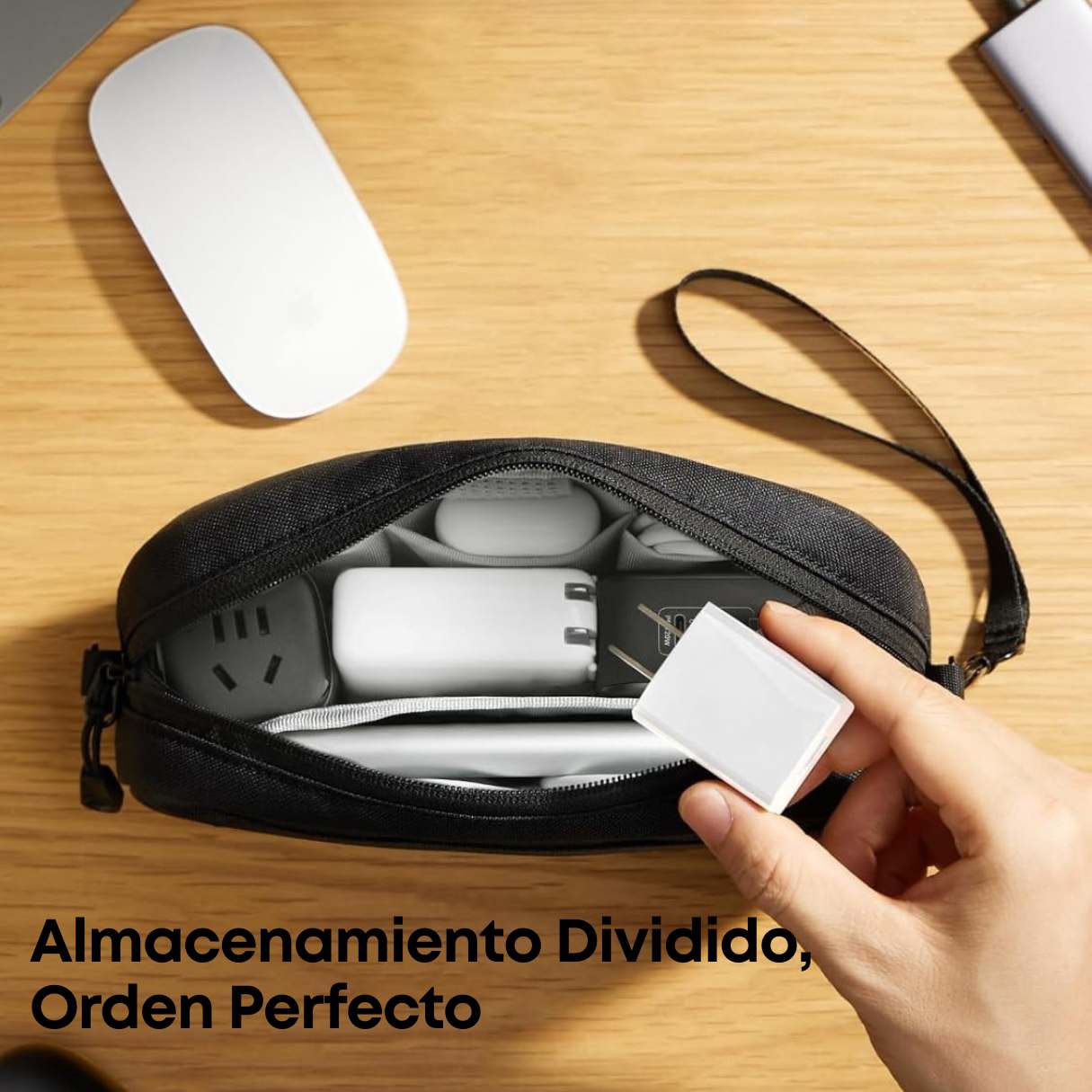 Ugreen Organizador de accesorios de viaje, multifuncional para cables, tarjeta SD, auriculares, cargador y más