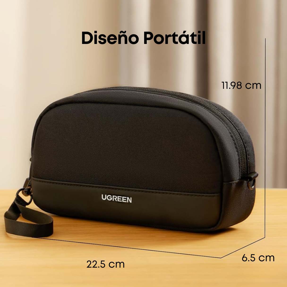 Ugreen Organizador de accesorios de viaje, multifuncional para cables, tarjeta SD, auriculares, cargador y más