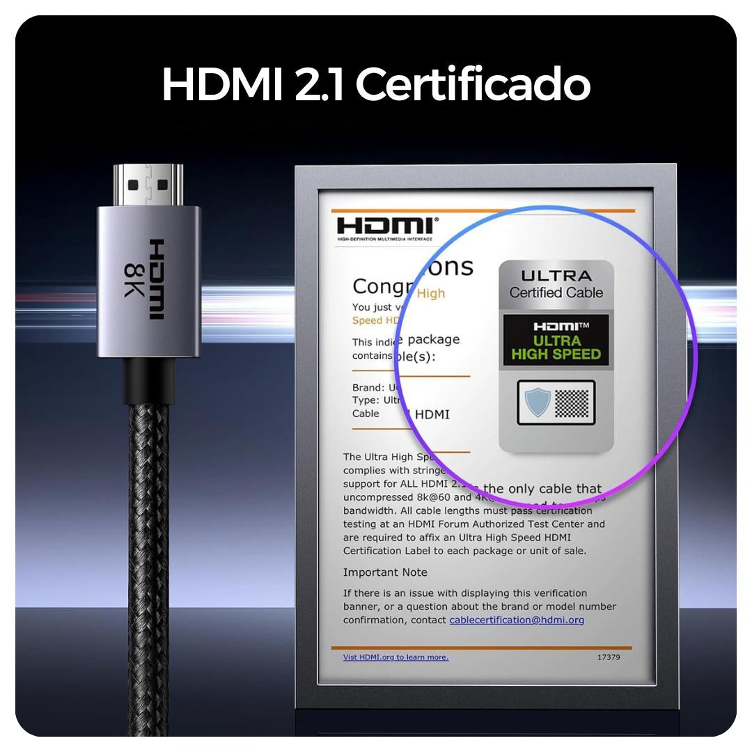 Ugreen Cable HDMI 2.1 - 8K@60Hz de 2M