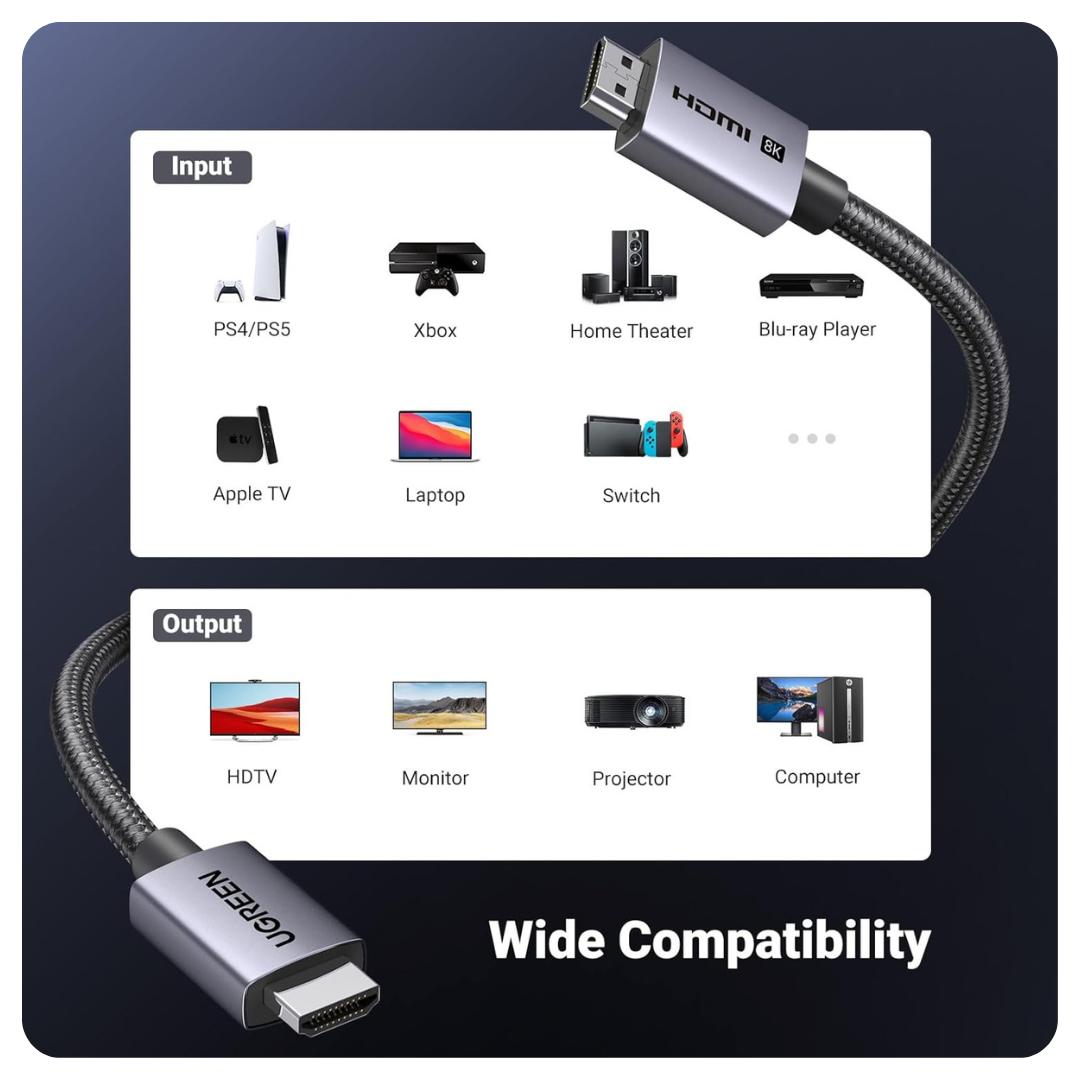 Ugreen Cable HDMI 2.1 - 8K@60Hz de 2M