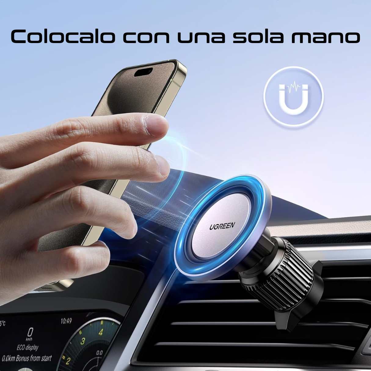 Ugreen soporte MagSafe para teléfono de vehículo, para iPhone 16, 15, 14, 13, 12 series