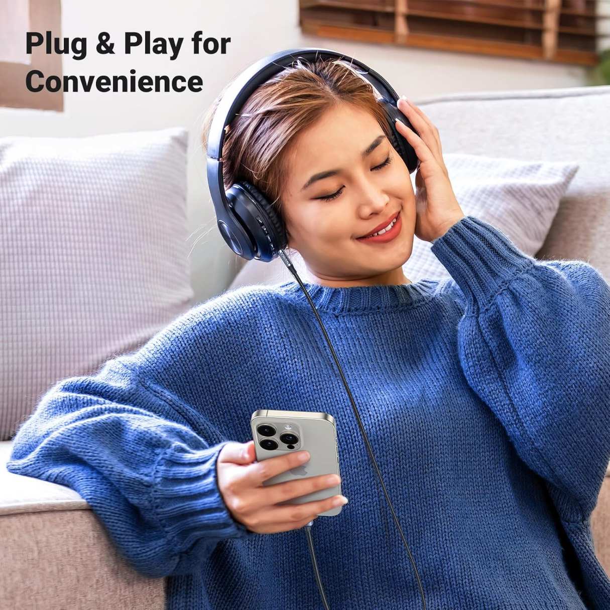 Ugreen Adaptador de audio auxiliar tipo C a 3.5mm compatible con Samsung Galaxy, iPhone 16/15