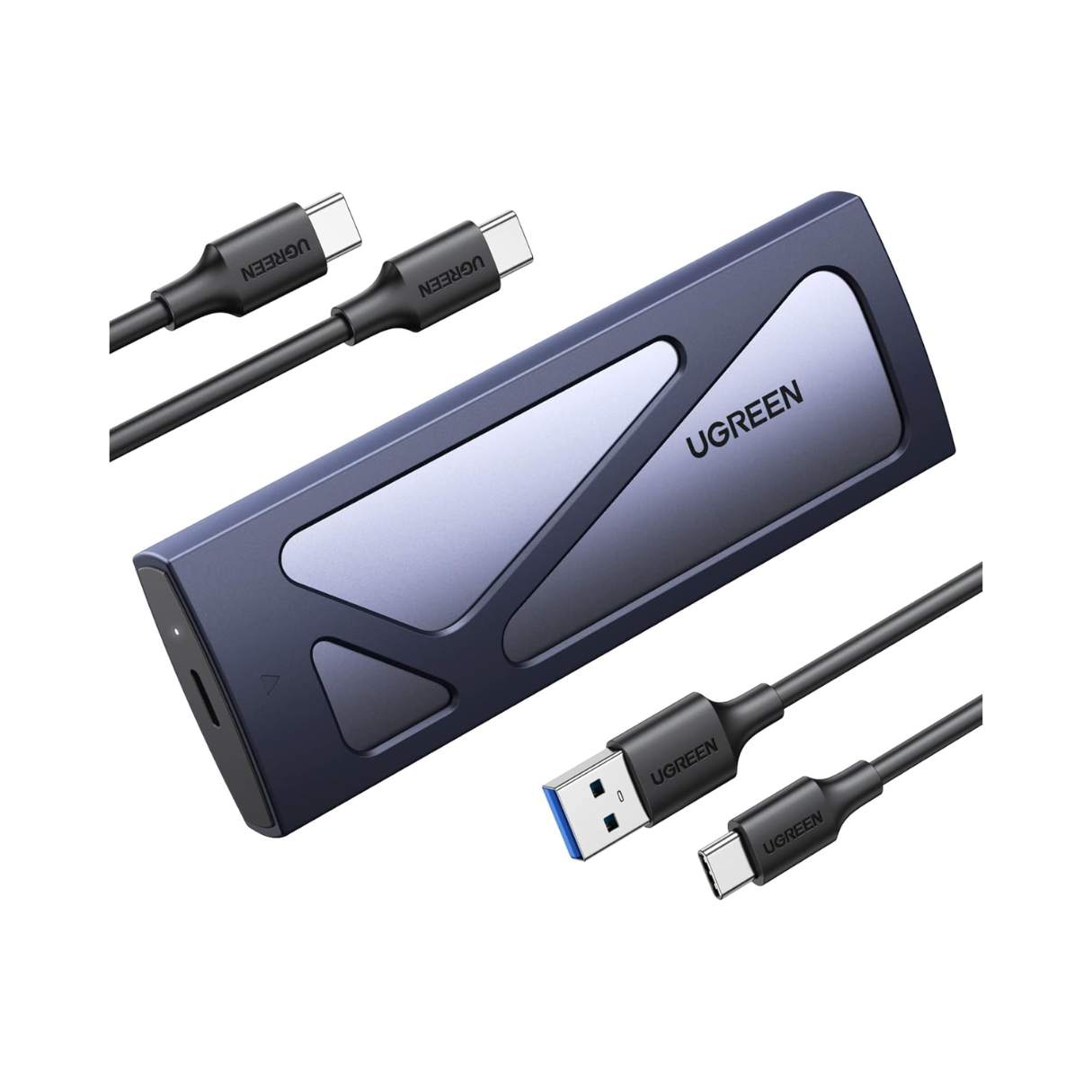 Ugreen Carcasa SSD tipo C externo M.2 NVMe, 10 Gbps compatible con llaves M y B&M y SSD de tamaño 2230/2242/2260/2280