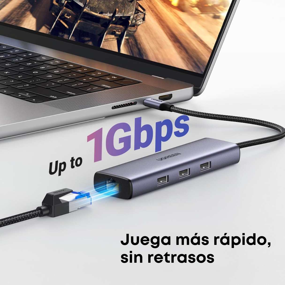 Ugreen Revodok Adaptador de red 6 en 1 con HDMI, para Macbook/iPAd y más