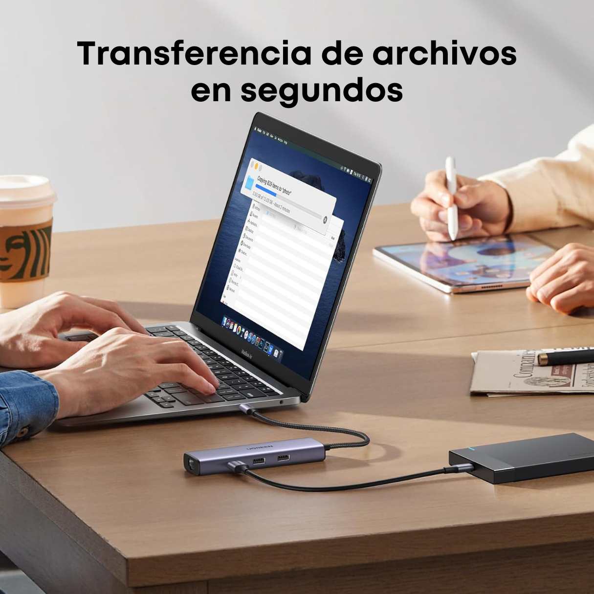 Ugreen Revodok Adaptador de red 6 en 1 con HDMI, para Macbook/iPAd y más