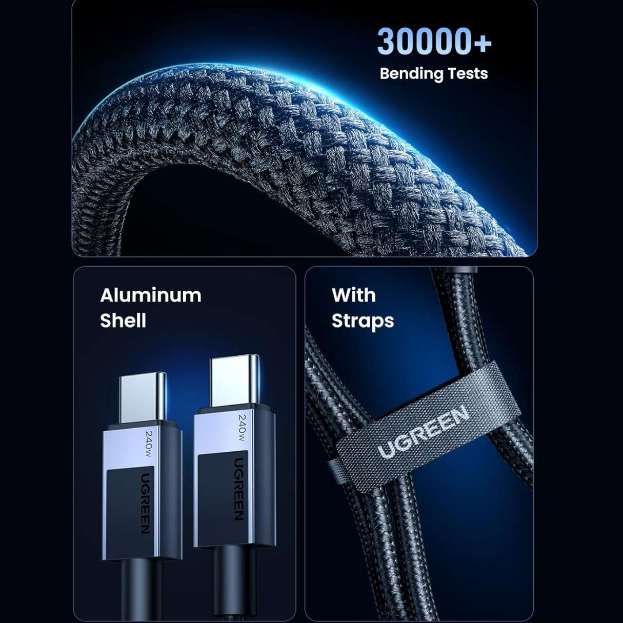 UGREEN Cable USB-C a USB-C 240W 2M