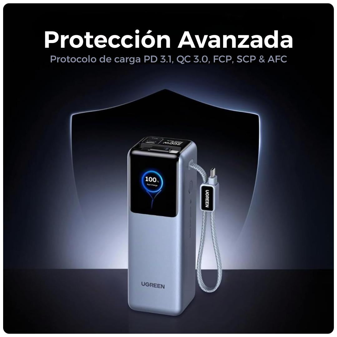 Ugreen Nexode Pro Power Bank de 25k mAh - 200W con 2 cables