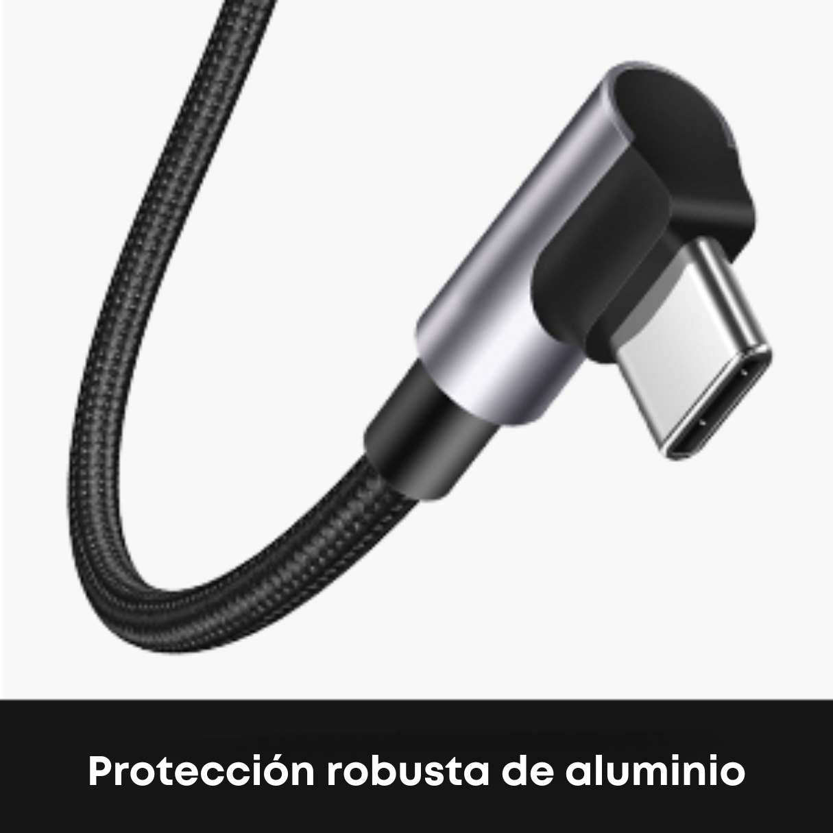 Ugreen Cable tipo C carga rápida 100W con giro 90 grados para Lapto, tablets, celulares y más