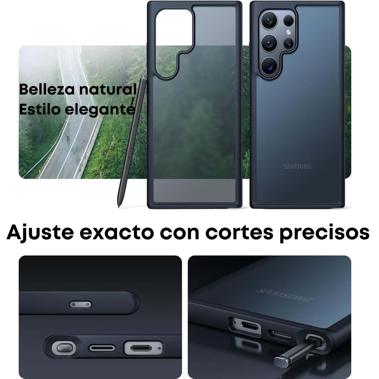 Torras Funda para Samsung Galaxy S24 Ultra negra
