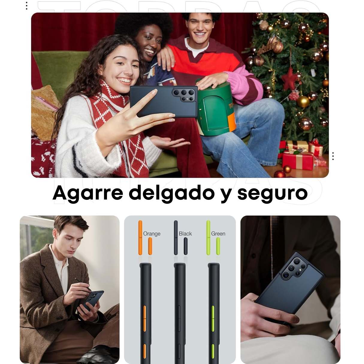 Torras Funda para Samsung Galaxy S24 Ultra negra