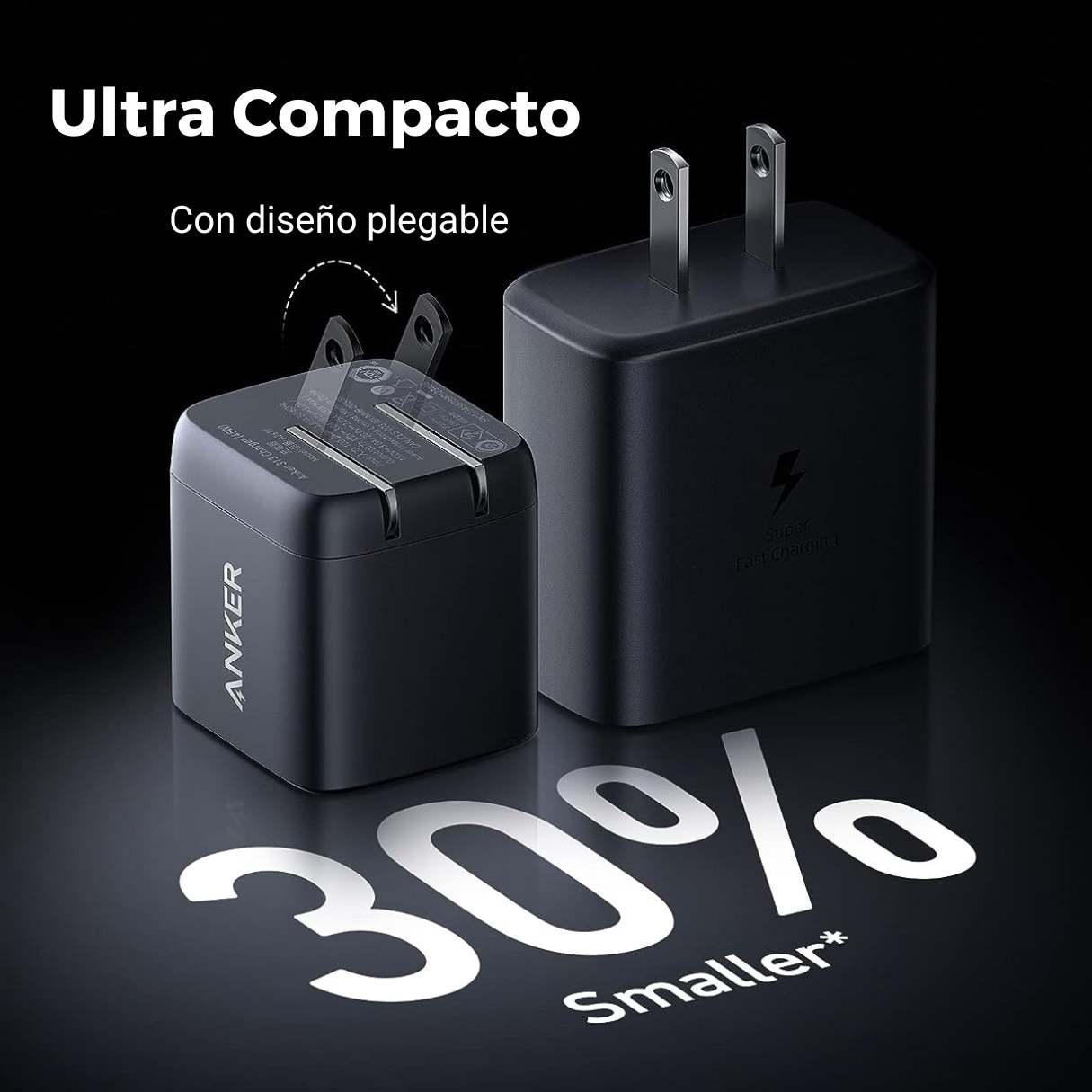 Anker Cargador tipo C para Samsung Galaxy S24/S23/S22 Ultra carga súper rápida 45W