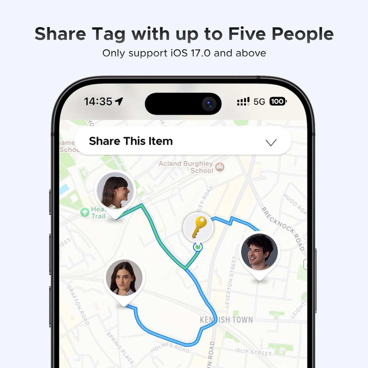 UGREEN FineTrack Localizador tipo llavero para Apple Find My (iOS)