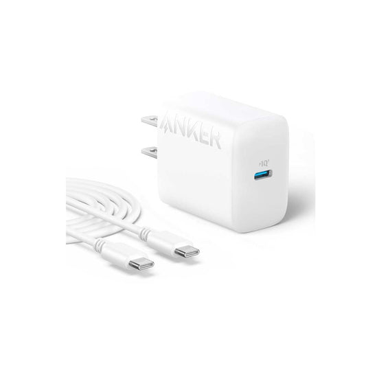 Anker Cargador tipo C de 20W para iPhone 16/15, iPad Pro/AirPods Pro, Samsung + Cable tipo C C