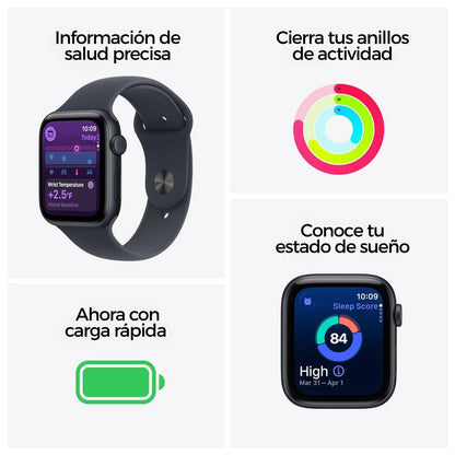 Apple Watch SE 3 (GPS) de 40mm con caja de aluminio Starlight con correa deportiva beige
