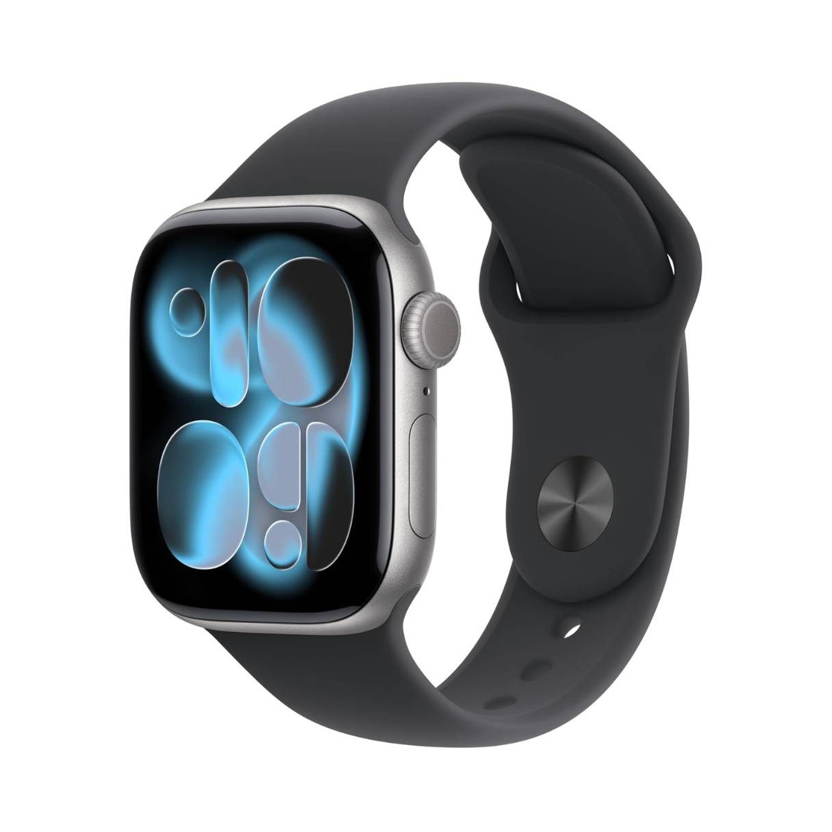 Apple Watch Series 11 de 42mm con caja de aluminio Space Gray con correa deportiva negra