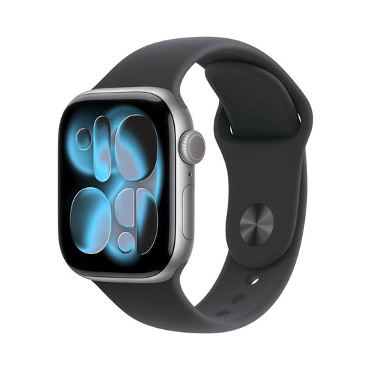 Apple Watch Series 11 de 42mm con caja de aluminio Space Gray con correa deportiva negra