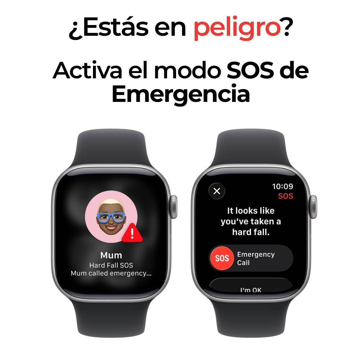 Apple Watch Series 11 de 42mm con caja de aluminio Space Gray con correa deportiva negra
