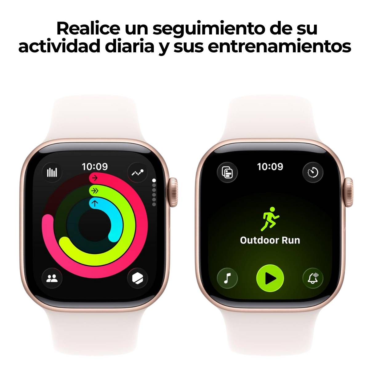 Apple Watch Series 11 de 42mm con caja de aluminio Rose Gold con correa deportiva rubor claro
