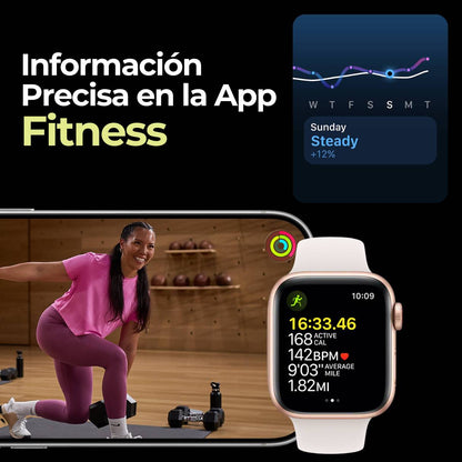 Apple Watch Series 11 de 42mm con caja de aluminio Rose Gold con correa deportiva rubor claro
