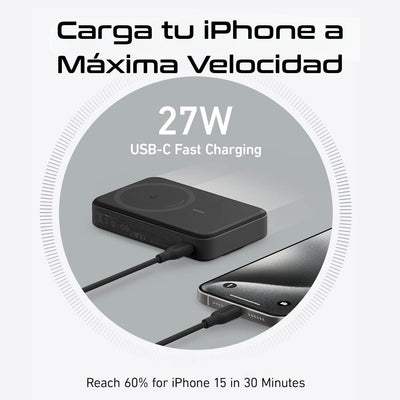Anker MagGo Power Bank MagSafe 10.000 mAh Qi2 15W