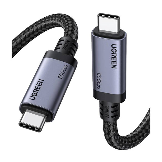 UGREEN Cable USB C a USB C de 240 W USB4 Gen4 80Gbps Premium 17K Dual 8K Triple 4K Pantalla PD3.1 Tipo C Carga Rápida Compatible con Monitores USB C, MacBook, iPad, iPhone 17/16/14, 1M