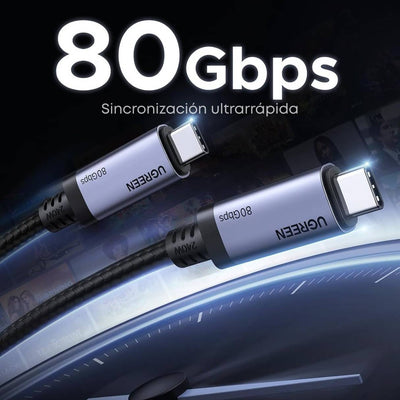 UGREEN Cable USB-C a USB-C 240W USB4 Gen4 80Gbps – 1M