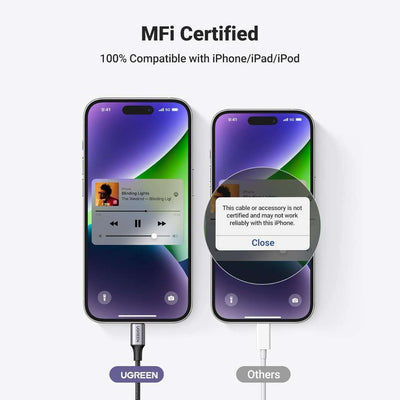 UGREEN Cable Lightning a 3.5mm – Certificado MFi