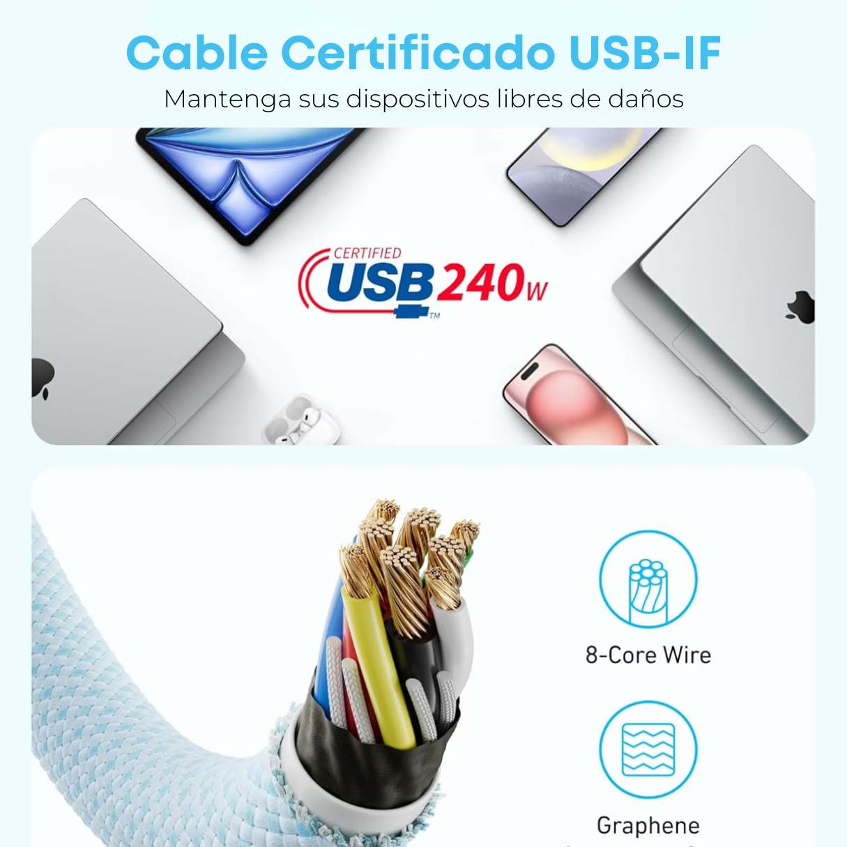 Anker Zolo Cable - USB C 240W 0.9M