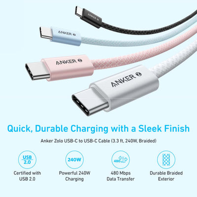 Anker Zolo Cable - USB C 240W 0.9M
