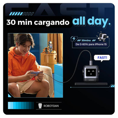 UGREEN Nexode Robot Cargador USB-C 30W PD
