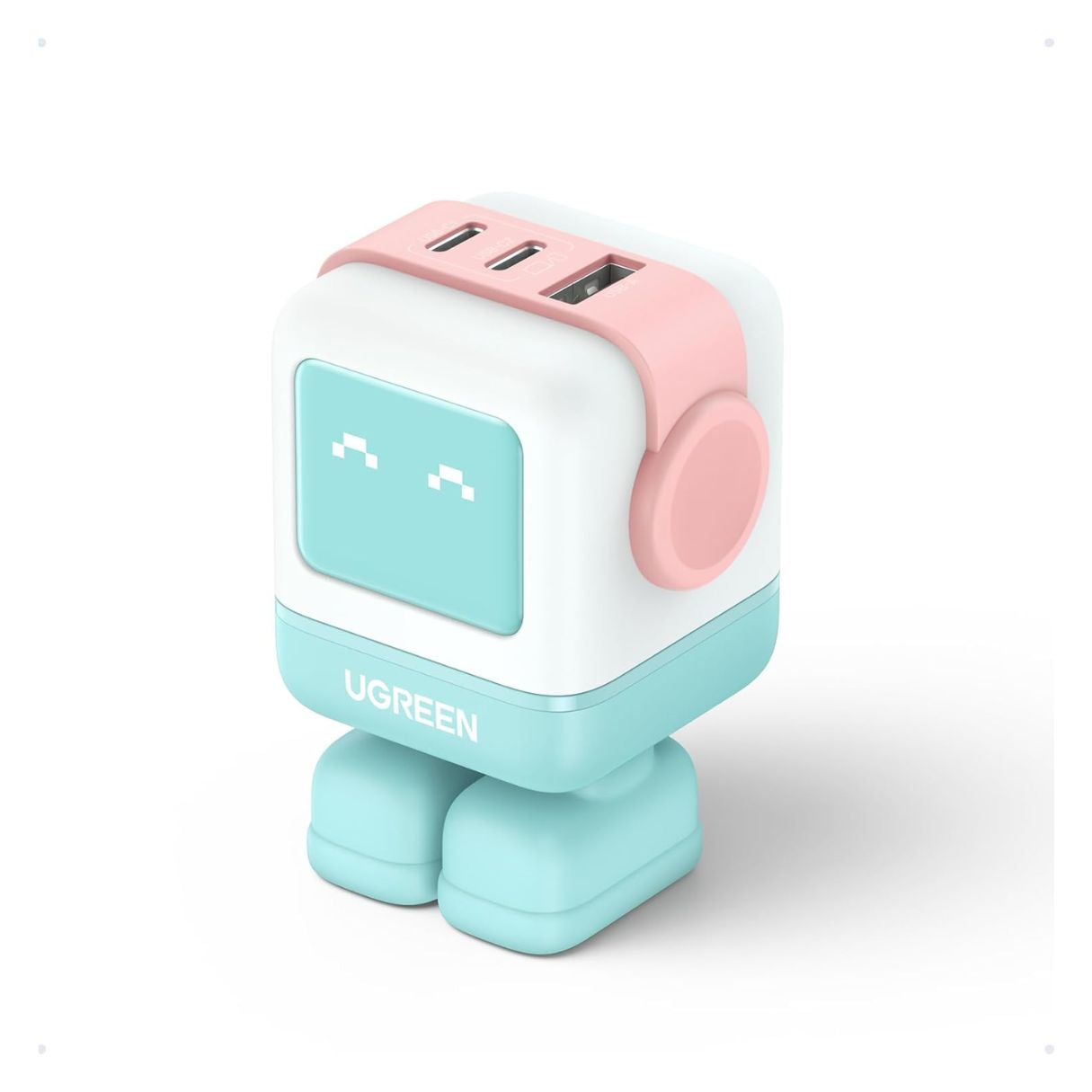 Ugreen cargador Robot GaN 3 puertos 65W para Macbook/iPad/iPhone, Samsung Galaxy S25 Ultra