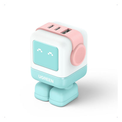 Ugreen cargador Robot GaN 3 puertos 65W para Macbook/iPad/iPhone, Samsung Galaxy S25 Ultra