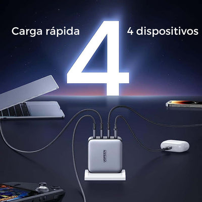 UGREEN Nexode Cargador GaN USB-C 100W – 4 Puertos