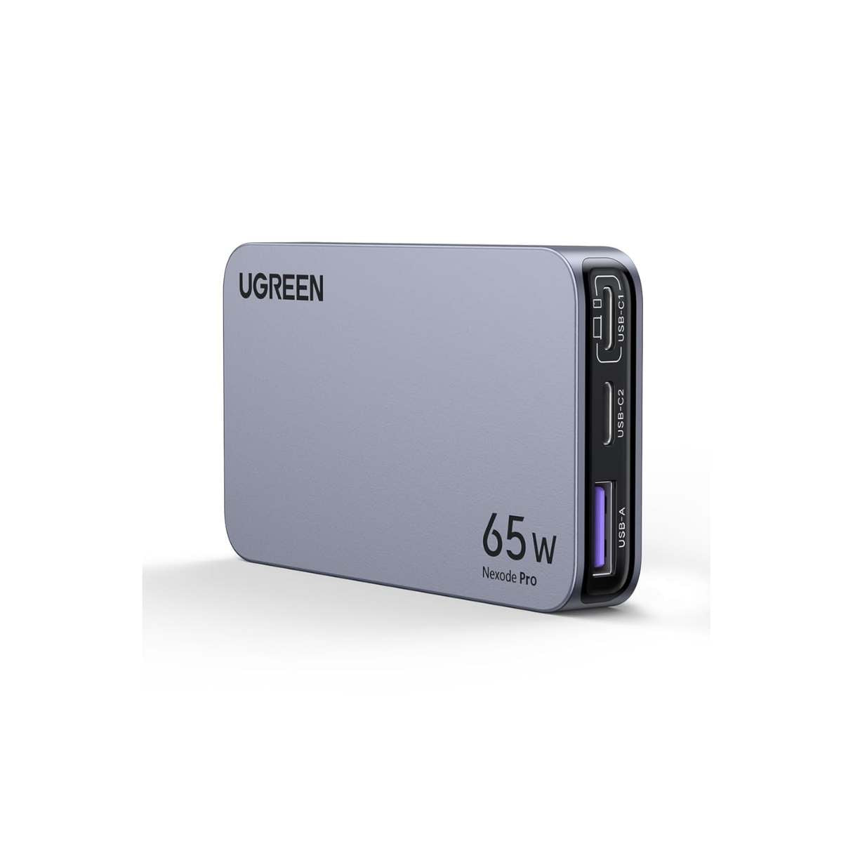 UGREEN Nexode Pro Cargador USB-C 65W – 3 Puertos