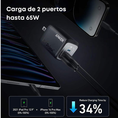 Anker Prime Cargador USB-C 67W PPS – 3 Puertos