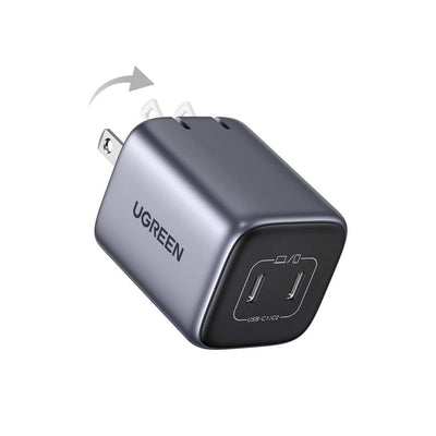 UGREEN Nexode Cargador USB-C 45W – 2 Puertos