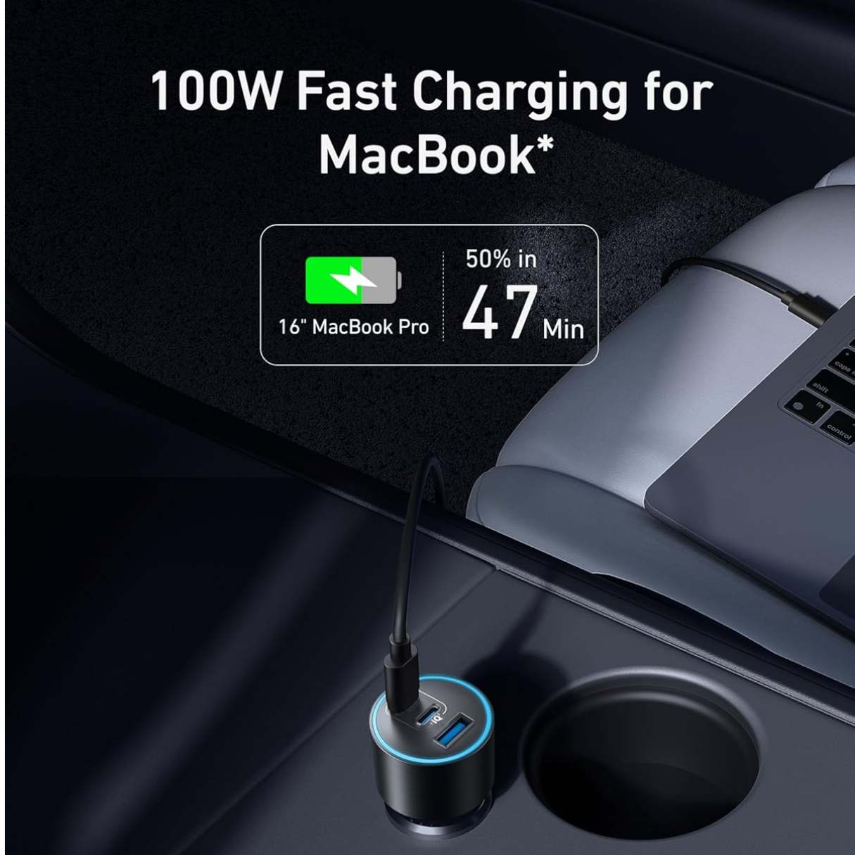 Anker Cargador de Vehículo USB-C 167.5W – 3 Puertos