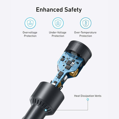 Anker Cargador de Vehículo tipo C de 167.5W 3 puertos para MacBook, iPhone 16/15/14, Samsung S25/S24/Ultra, iPad Pro y más