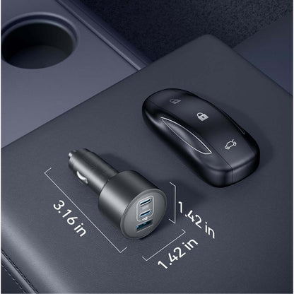Anker Cargador de Vehículo tipo C de 167.5W 3 puertos para MacBook, iPhone 16/15/14, Samsung S25/S24/Ultra, iPad Pro y más
