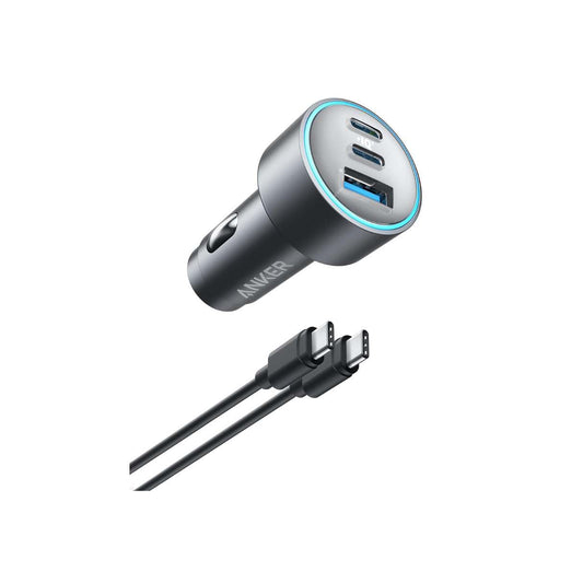 Anker Cargador de Vehículo 3 puertos de 67W Carga de alta velocidad para iPhone 16/15, Galaxy S25/S24 Ultra, iPad, MacBook Pro, Air y más