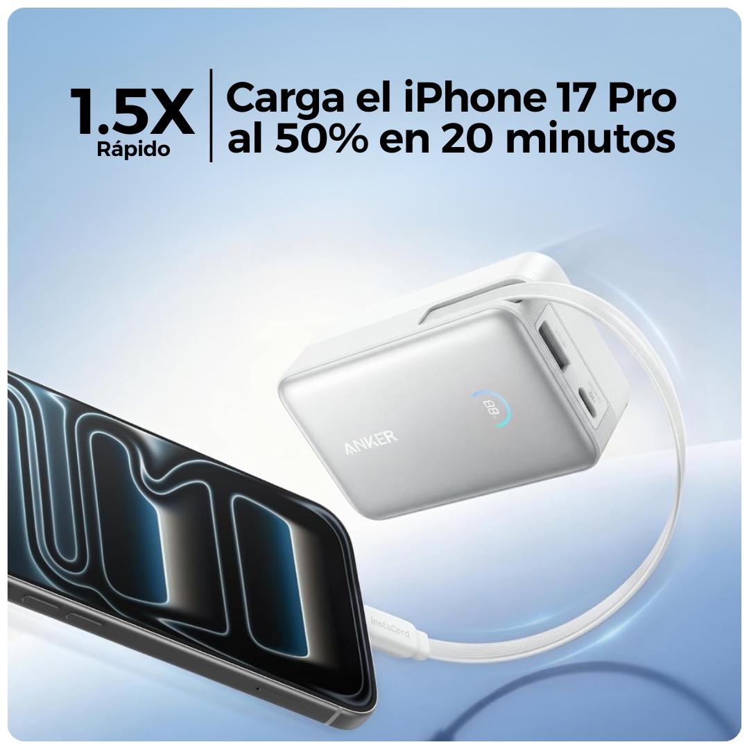 Anker Nano Power Bank de 45W con cable integrado - 10k mAh