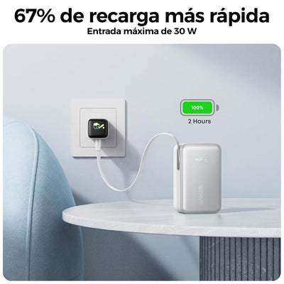 Anker Nano Power Bank de 45W con cable integrado - 10k mAh