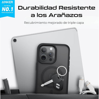Anker Funda MagSafe para iPhone 15 Plus translúcida