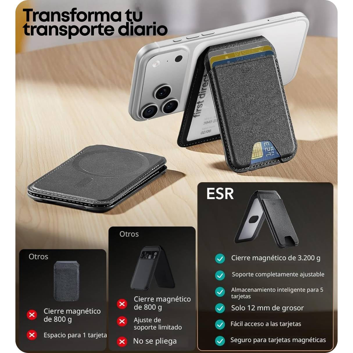 ESR - Billetera MagSafe protección RFID