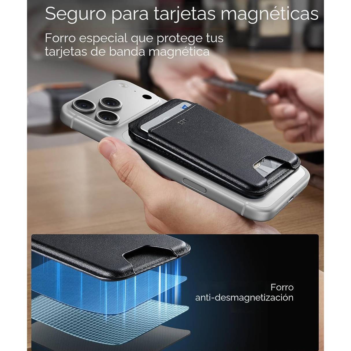 ESR - Billetera MagSafe protección RFID