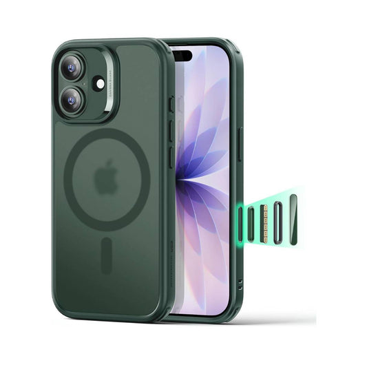 ESR Funda para iPhone 17, control de cámara, compatible con MagSafe, tecnología Shockof de grado militar, verde esmerilado